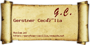 Gerstner Cecília névjegykártya
